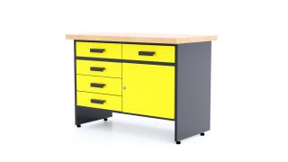 Kovový pracovný stôl WB5 Farebné prevednie: Žltá