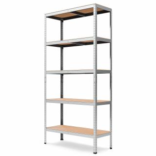 Kovový Regál Série STANDARD 220x90x50 -Pozinkovaný Celková nosnosť regálu: 1000 KG, Počet Políc: 5, Rozmer regálu: 220x90x50