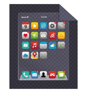 DETEXPOL Prehoz na posteľ Telefon grey  Polyester, 170/210 cm