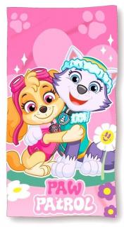 FARO MICRO Osuška Paw Patrol pink Polyester, 70/140 cm