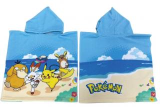 FARO MICRO Plážové pončo Pokémon pláž  Mikrovlákno, 50/50 cm