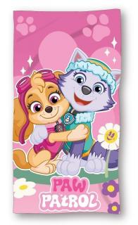 FARO Osuška Paw Patrol pink Bavlna Froté, 70/140 cm