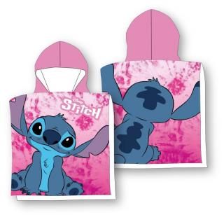 FARO Plážové pončo Lilo and Stitch pink  Bavlna Froté, 55/55 cm