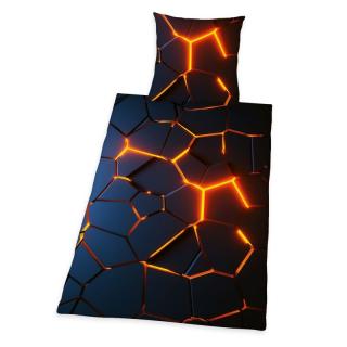 HERDING Obliečky  Bavlna, 3D Efekt orange 140/200, 70/90 cm