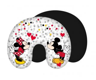 JERRY FABRICS Cestovný vankúšik Mickey and Minnie Dots Polyester, 28x33 cm