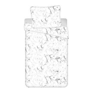 JERRY FABRICS MICRO 3D Obliečky Mramor biely Polyester - mikrovlákno 140/200, 70/90 cm