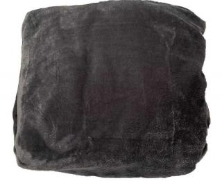 JERRY FABRICS Mikroplyšová plachta tmavo sivá  Polyester, 90/200 cm