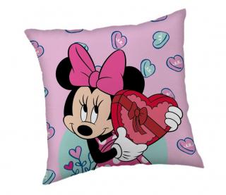 JERRY FABRICS Mikroplyšový vankúšik Minnie Purple  Polyester, 40/40 cm