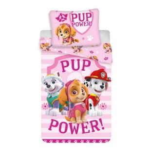 JERRY FABRICS Obliečky do postieľky Labková Patrola Pup Power pink Bavlna, 100/135, 40/60 cm