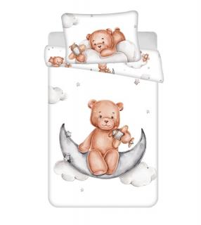 JERRY FABRICS Obliečky do postieľky Macko Plane baby Bavlna, 100/135, 40/60 cm