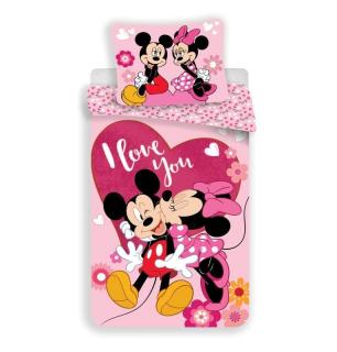 JERRY FABRICS Obliečky Mickey a Minnie Kiss Polyester - mikrovlákno, 140/200, 70/90 cm