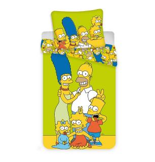 JERRY FABRICS Obliečky Simpsons Family green Bavlna, 140/200, 70/90 cm