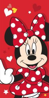 JERRY FABRICS Osuška Minnie Red Heart 70/140 cm