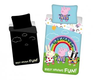 JERRY FABRICS Svietiace obliečky Peppa Pig Fun Bavlna, 140/200, 70/90 cm