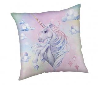 JERRY FABRICS Vankúšik Jednorožec Rainbow  Polyester, 40/40 cm