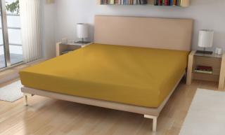 Polášek Jersey plachta horčicová Bavlna 150g/m2, 90/200 cm