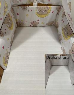 SDS Mantinel do postieľky Medvedíky hnedá Bavlna, 195/28 cm