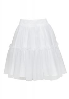 dievčenská spoločenská sukňa biela
