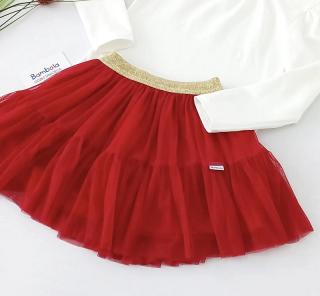 dievčenská tylová sukňa červená