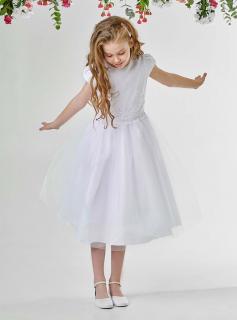 dievčenské šaty na 1. sv. prijímanie SCARLET ecru