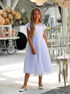 dievčenské šaty s čipkou na 1. sv. prijímanie biele