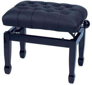 GEWA Piano stolička Deluxe XL Černý vysoký lesk