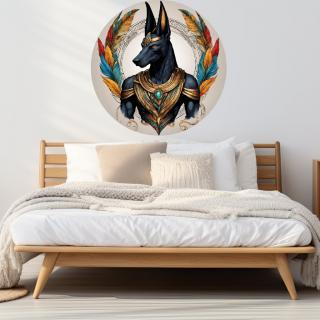 Kruhová samolepka na stenu "Anubis" 100 cm