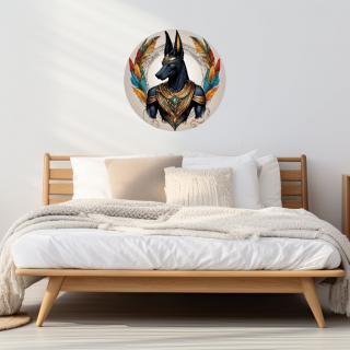 Kruhová samolepka na stenu "Anubis" 60 cm