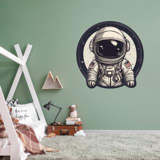 Kruhová samolepka na stenu "Astronaut" 100 cm