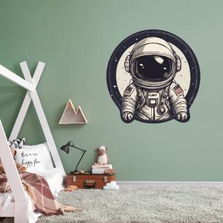 Kruhová samolepka na stenu  Astronaut  100cm