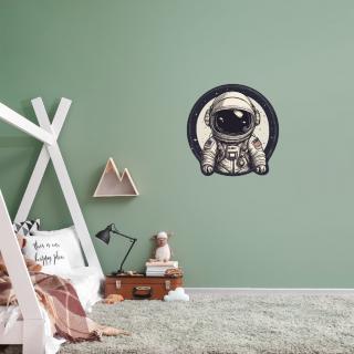 Kruhová samolepka na stenu "Astronaut" 60 cm