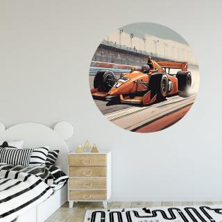 Kruhová samolepka na stenu "Formula" 100 cm