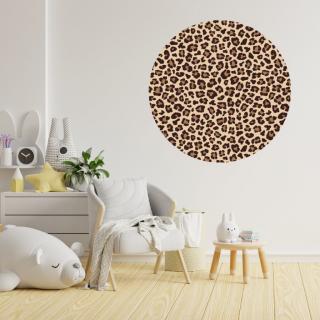 Kruhová samolepka na stenu "Leopardí vzor" 100 cm