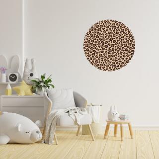 Kruhová samolepka na stenu "Leopardí vzor" 60 cm