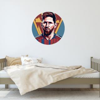 Kruhová samolepka na stenu "MESSI" 60 cm