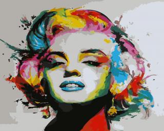 Maľovanie podľa čísiel s rámom  Marilyn Monroe 2  50x40 cm