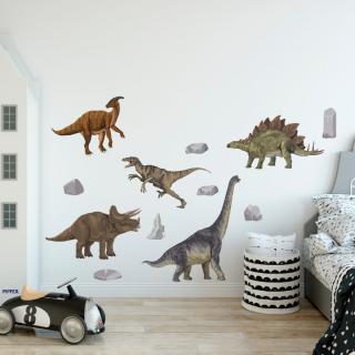 Textilná nálepka na stenu "Dinosaury"