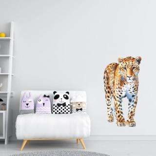 Textilná nálepka na stenu "Leopard"