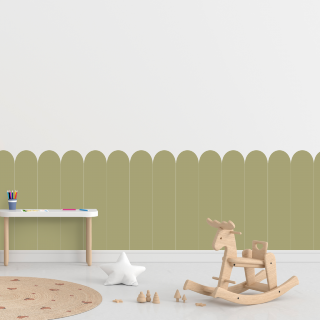 Textilná samolepiaca tapeta - Oblúk - Khaki farba Bledá, 80 cm