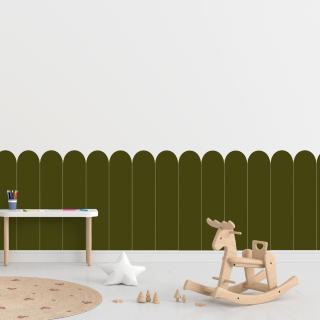 Textilná samolepiaca tapeta - Oblúk - Khaki farba Tmavá, 80 cm
