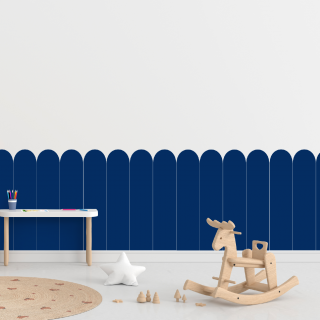Textilná samolepiaca tapeta - Oblúk - Námornícka modrá farba Tmavá, 80 cm