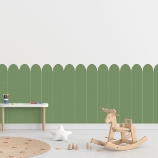 Textilná samolepiaca tapeta - Oblúk - Zelená farba Bledá, 100 cm
