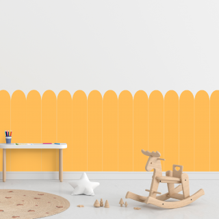 Textilná samolepiaca tapeta - Oblúk - Žltá farba Tmavá, 100 cm