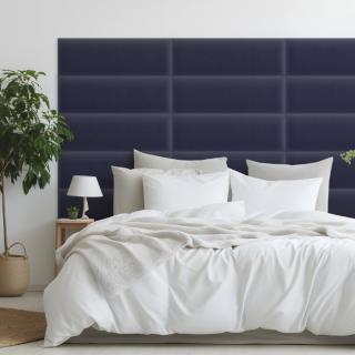 Zamatový čalúnený panel - Obdĺžnik - 60x20cm Tmavá šedofialová