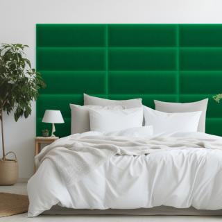 Zamatový čalúnený panel - Obdĺžnik - 60x20cm Zelená