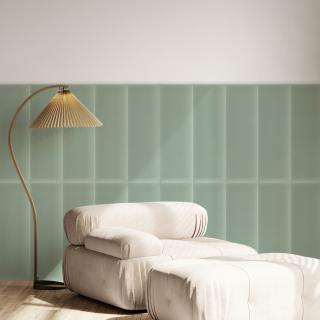 Zamatový čalúnený panel - Obdĺžnik - 90x15cm Mäta