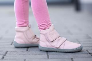 Detské zimné barefoot topánky Be Lenka Panda - Rose Pink Veľkosť: 33