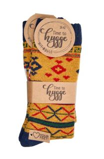 Hygge ponožky s vlnou Veľkosť: 35 - 38, Farba: Horčicová