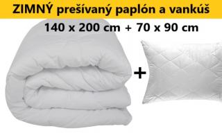 ZIMNÝ Paplón a vankúš ANTIALERGICKÝ 140x200 70x90 cm