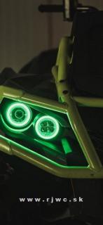 Angel Eyes pre sadu LED svetiel RJWC Neutrino 2 CAN-AM Outlander G2, Renegade G2 Farba: Zelená